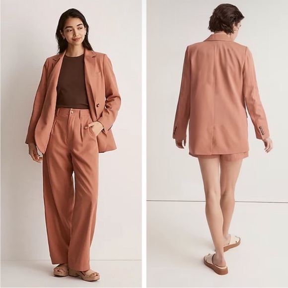 Madewell Jackets & Blazers - Madewell The Larsen Blazer in Drapeweave Women’s Size Medium Salmon Style NJ732